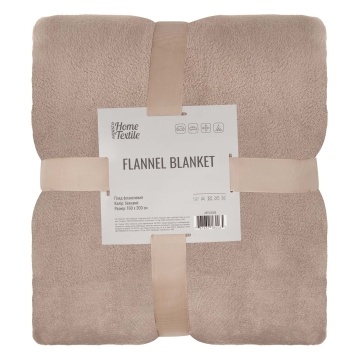 Плед ARDESTO Flannel 160х200см, 100% поліестер, бежевий (ART0230SB)