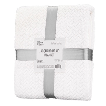 Плед ARDESTO Jacquard Braid 200х220см, 100% поліестер, айворі (ART0202JB)