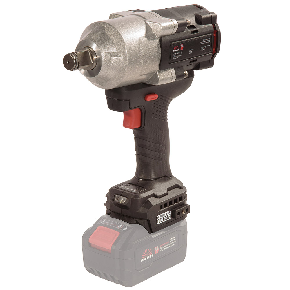 Гайковерт ударний акумуляторний Vitals Professional AT 18100 BL SmartLine+ 18В 1800об/хв 1000Нм 3/4" 3 швидкості 3.3кг без АКБ та ЗП (243525)
