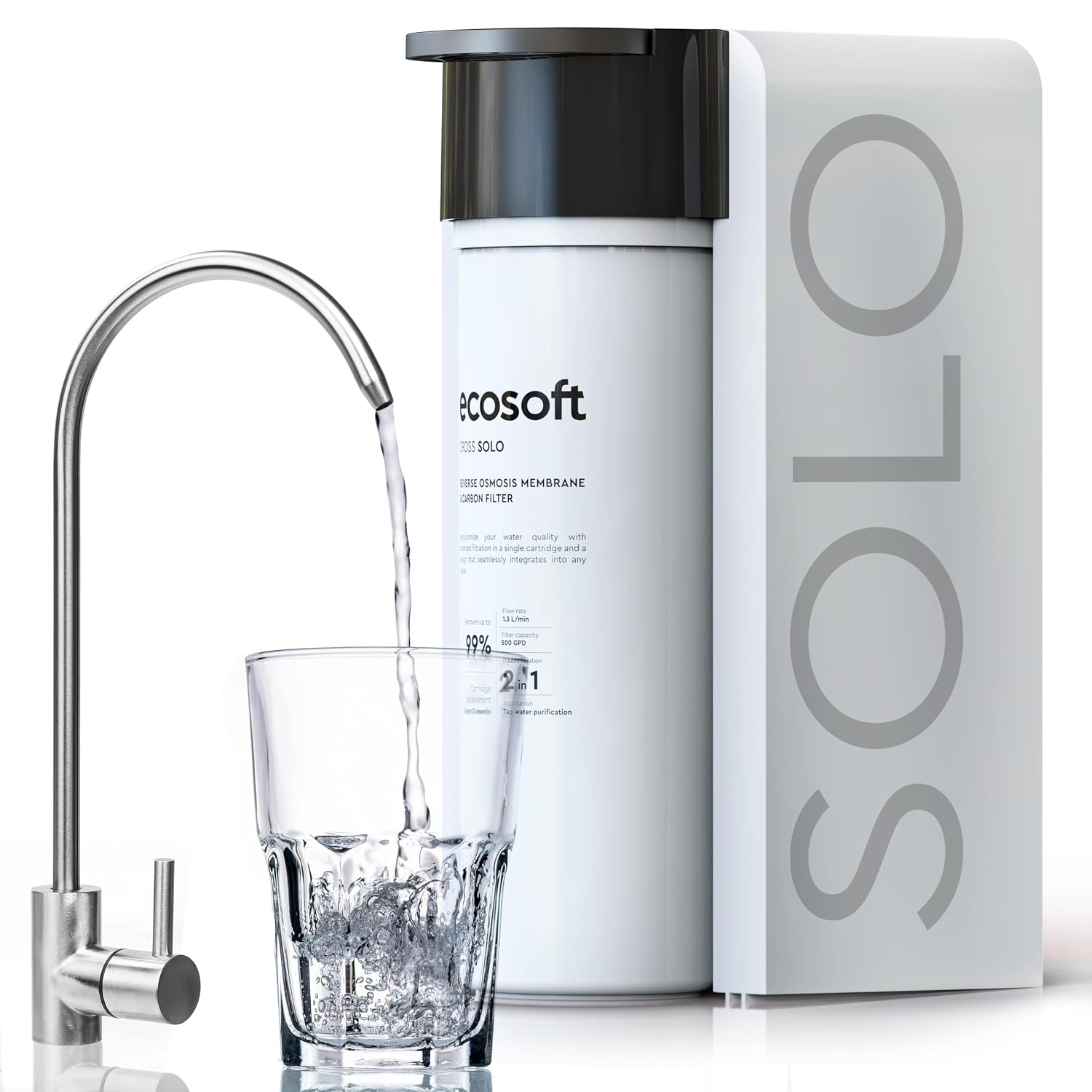Фільтр зворотного осмосу Ecosoft CROSS Solo, мембрана 500gpd (MO1500PECO)