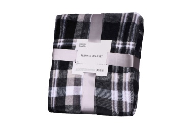 Плед ARDESTO Flannel, 160х200см, 100% поліестер, клітинка, сірий (ART0101PB)
