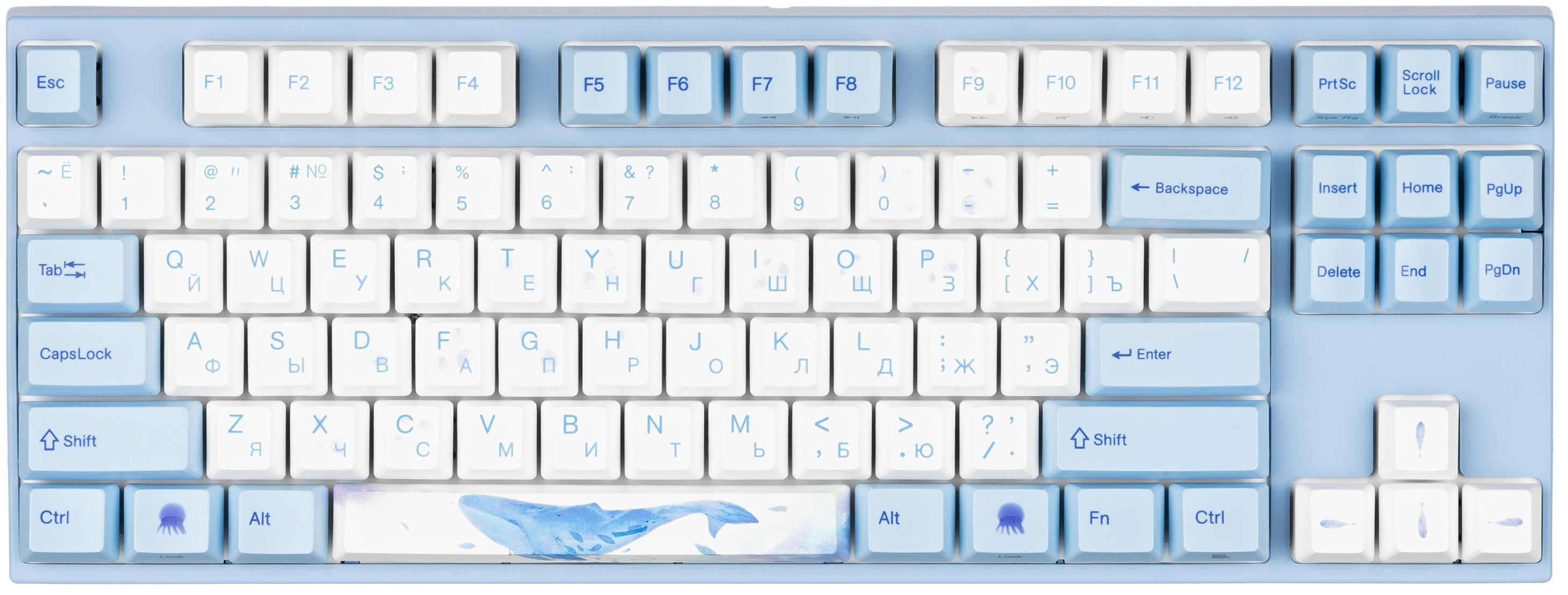 Клавіатура Varmilo VEM87 Sea Melody EC V2 Ivy UA (A33A038B1A3A17A033)