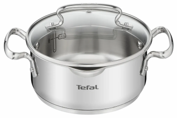 Каструля Tefal DUETTO+, 2л, з кришкою, нержавюча сталь, скло (G7194356)