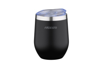 Термокухоль ARDESTO Compact Mug, 350мл, нержавіюча сталь, чорний (AR2635MMB)