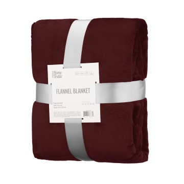 Плед ARDESTO Flannel 200х220см, 100% поліестер, бургунді (ART0222SB)