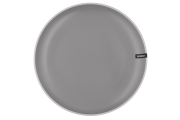 Тарілка обідня ARDESTO Cremona Dusty grey, 26см, кераміка, сірий (AR2926GRC)