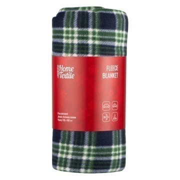 Плед ARDESTO Fleece 130x160см, 100% поліестер, клітинка, зелений (ART0718PB)