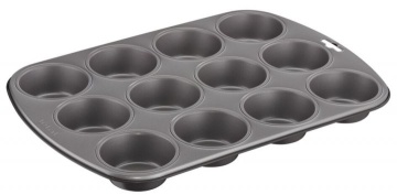 Форма для випікання мафінів Tefal Easybake baking, на 12шт, 38х27х3 см, вуглецева сталь (J1745074)
