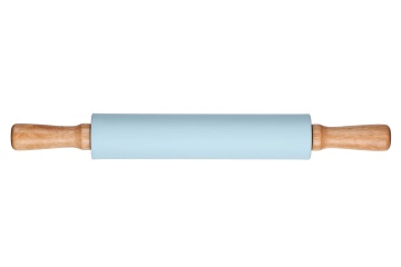 Скалка для тіста ARDESTO Tasty baking, 43.5см, силікон, дерево, блакитний (AR2323T)