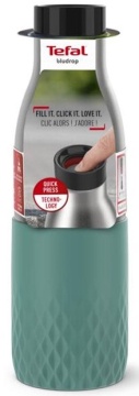 Термопляшка Tefal Bludrop, 500мл, нержавіюча сталь, пластик, зелений (N3110610)