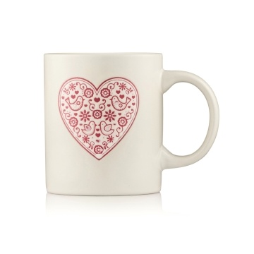 Чашка ARDESTO Heart, 320мл, кераміка, білий (AR3074W)