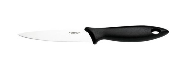 Кухонний ніж для коренеплодів Fiskars Essential, 11см, нержавіюча сталь, пластик, чорний (1065568)
