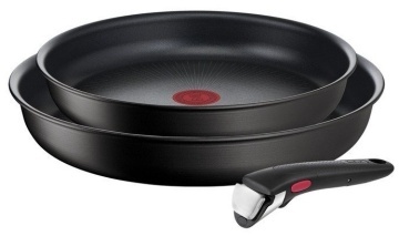 Набір посуду Tefal Ingenio Easy Cook & Clean, змінна ручка, 3предметів, алюміній, бакеліт, чорний (L1549013)