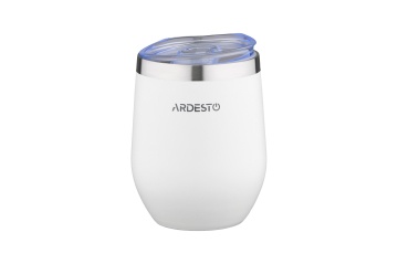 Термокухоль ARDESTO Compact Mug, 350мл, нержавіюча сталь, білий (AR2635MMW)