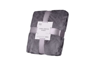 Плед ARDESTO Embossed, 200х220см, 100% поліестер, сірий (ART0304EB)
