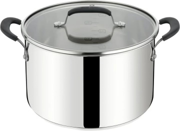 Каструля Tefal Jamie Oliver Home Cook, 8.4л, з кришкою, нержавіюча сталь, силікон (E3186375)