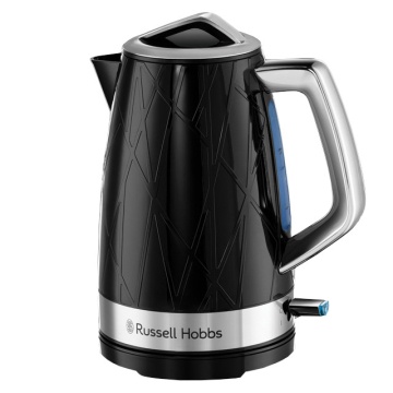Електрочайник Russell Hobbs Structure 1.7л, пластик, чорно-сріблястий (28081-70)