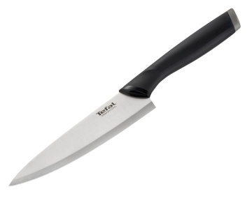 Кухонний ніж кухарський Tefal Comfort, 15см, з чохлом, нержавіюча сталь, пластик, чорний (K2213144)