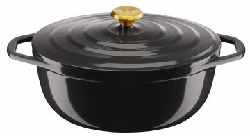 Каструля Tefal Air, з кришкою, 5.7л, алюміній, чорний (E2558904)