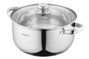 Каструля зі скляною кришкою ARDESTO Gemini Gourmet Aosta, 5л, нержавіюча сталь (AR1952BC)