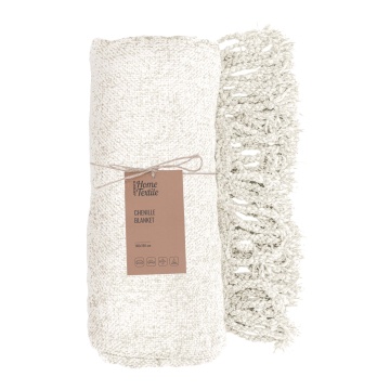 Плед ARDESTO Chenille 140х190см, 100% поліестер, айворі (ART0202CH)