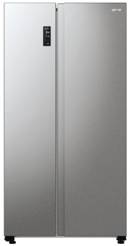 Холодильник SBS Gorenje, 179х67х92см, 2 двері, 356( 191)л, А++, NF+, Інв. , Зона св-ті, Зовн. Диспл, матовий сірий (NRR9185EAXL)