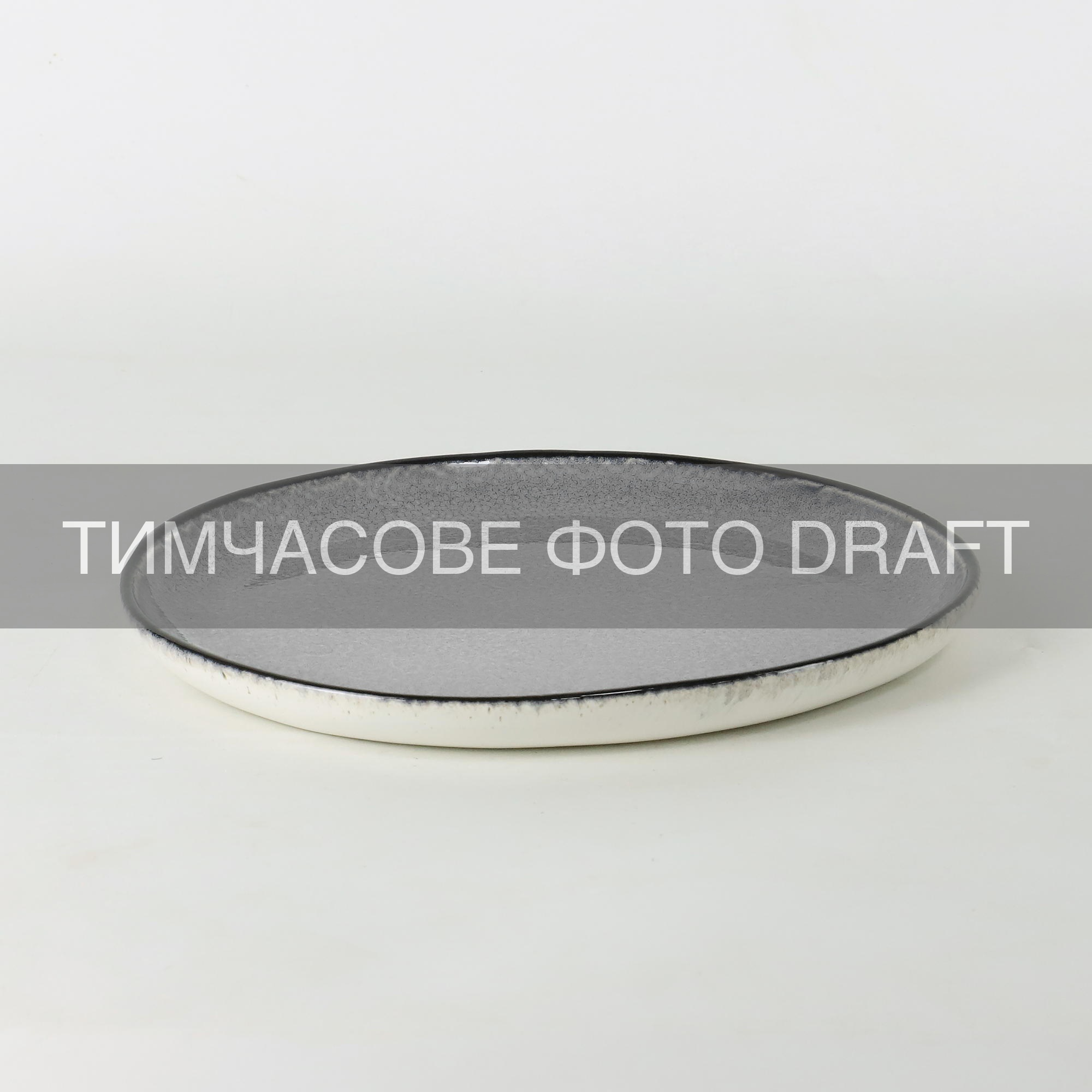 Тарілка десертна Ardesto Daiano, 19см, порцеляна, сірий (AR1719DG)
