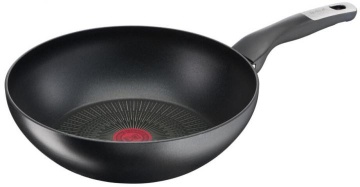 Сковорода ВОК Tefal Unlimited, 28см, алюміній, чорний (G2551972)