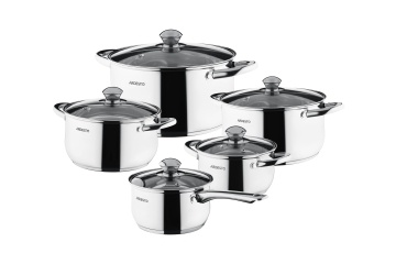 Набір посуду ARDESTO Gemini Gourmet Varese, 10 предметів, нержавіюча сталь (AR1910PS)