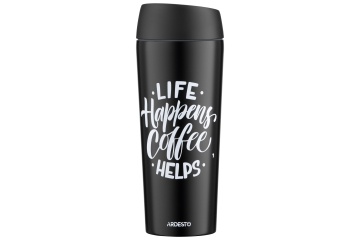 Термокухоль ARDESTO Coffee Time, 450мл, нержавіюча сталь, чорний (AR2645BC)