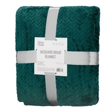 Плед ARDESTO Jacquard Braid 160х200см, 100% поліестер, смарагдовий (ART0207JB)