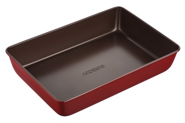 Форма для випікання ARDESTO Golden Brown, 34.5х24х6см, вуглецева сталь, прямокутна, коричнево-червоний (AR2401R)