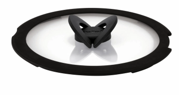 Кришка Tefal Ingenio 28см, скло, силікон, прозоро-чорний (L9846753)