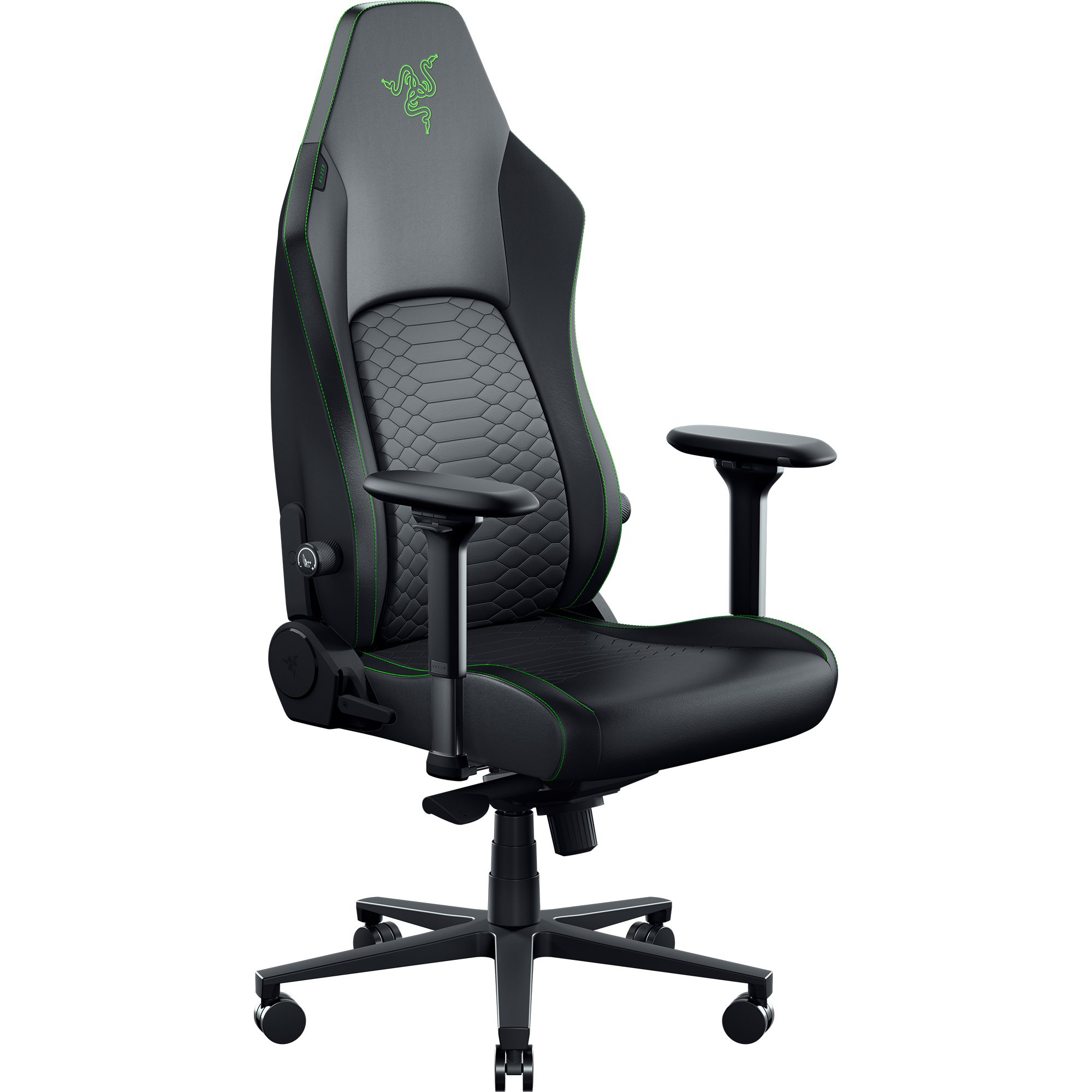 Крісло Razer Iskur V2 NewGen, EPU шкіра з CoolTouch™, 4D-Armrests, чёрно-зеленый (RZ38-04900700-R3G1)