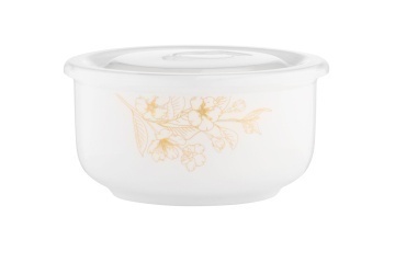 Салатник з кришкою ARDESTO Sunny day, 12см, порцеляна, білий (AR3493)