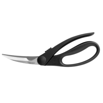 Ножиці кухонні для птиці Fiskars Essential, 23см, нержавіюча сталь, пластик, чорний (1023819)