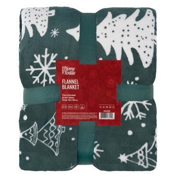 Плед ARDESTO Christmas Flannel 160х200см, 100% поліестер, ялинки (ART0128PB)