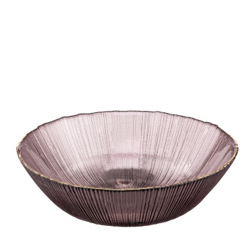 Салатник ARDESTO Mallow, 20см, скло, рожевий (AR5015)