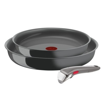 Набір посуду Tefal Ingenio Renew, знімна ручка, 3предмети, алюміній, бакеліт, сірий (L2609502)