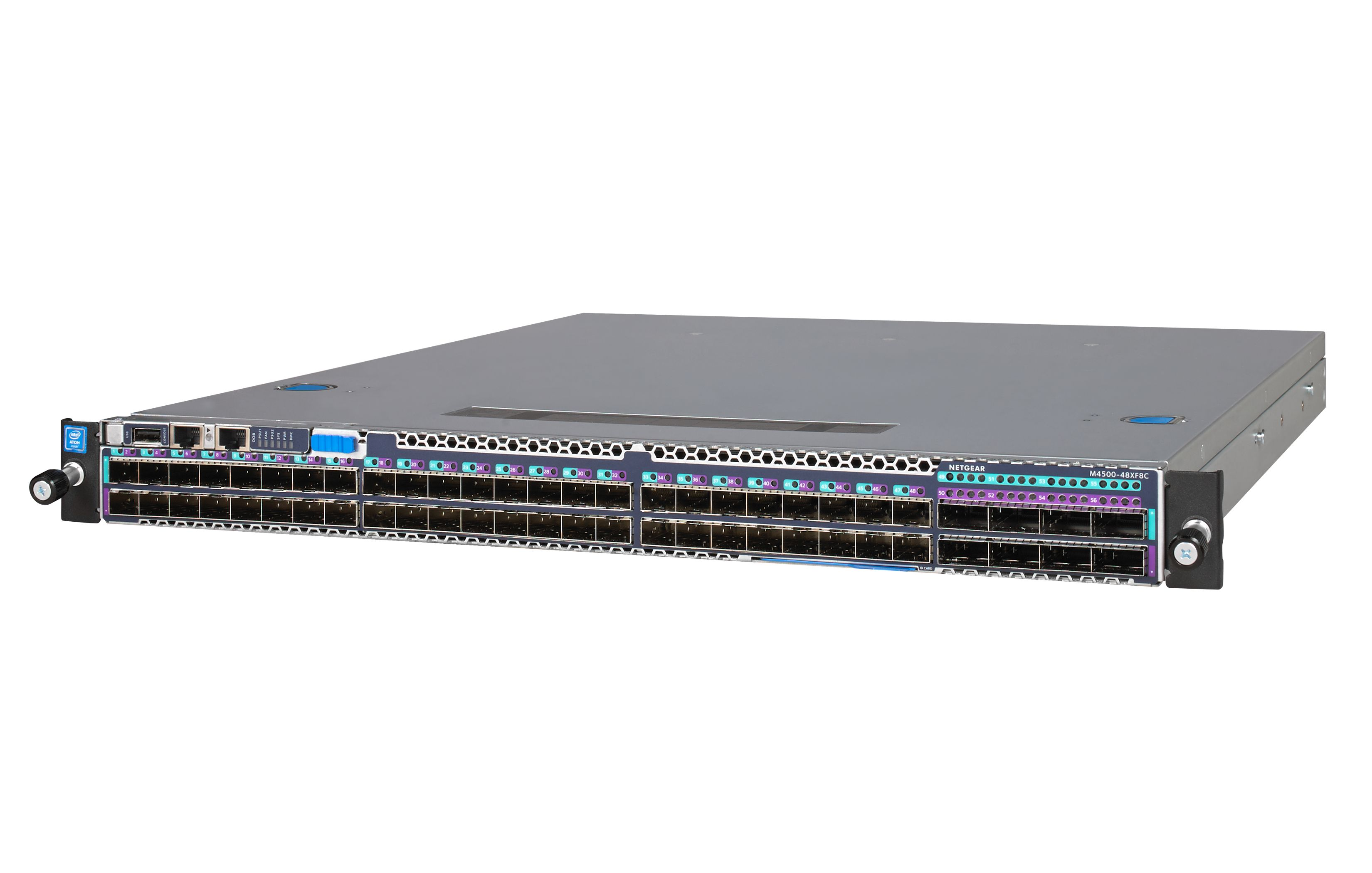 Комутатор NETGEAR M4500-48XF8C (XSM4556) 48x10G/25G SFP28, 8x100G QSFP28, керований L3 (XSM4556-100EUS)