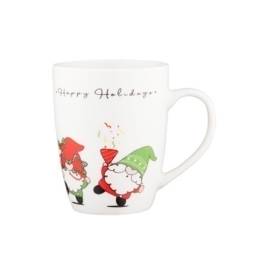 Чашка Ardesto Christmas Gnomes, 350мл, порцеляна (AR3065)