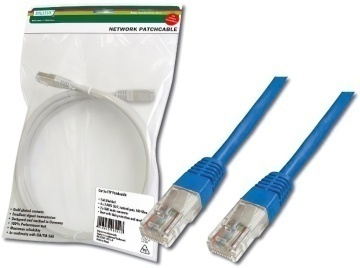 Патч-корд DIGITUS CAT 5e UTP, 3м, AWG 26/7, Cu, PVC, синій (DK-1511-030/B)