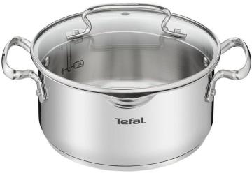 Каструля з кришкою з кришкою Tefal Duetto+, 20см, 2.9л, нержавіюча сталь, скло (G7194455)