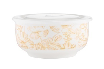 Салатник з кришкою Ardesto Sunny day, 14см, порцеляна, білий (AR3494)