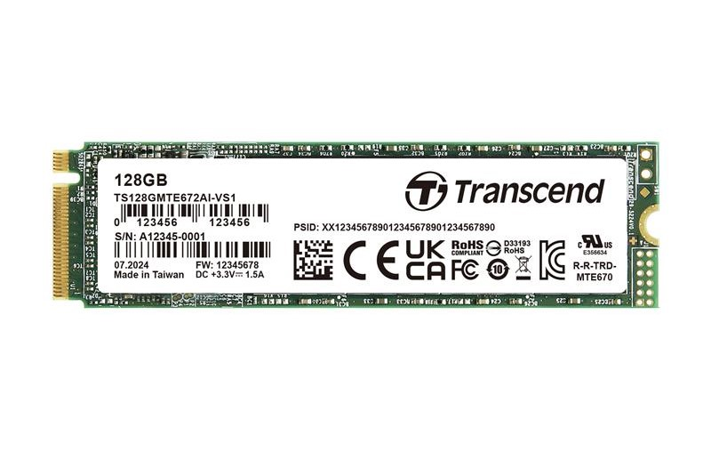 Накопичувач SSD Transcend M.2 128GB PCIe 3.0 MTE672A-I (TS128GMTE672AI-VS1)