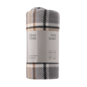 Плед ARDESTO Fleece 130x160см, 100% поліестер, клітинка, сірий (ART0721PB)