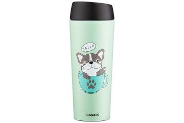Термокухоль ARDESTO Coffee time Frenchie, 450мл, нержавіюча сталь, зелений (AR2645DG)