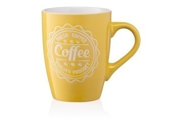Чашка Ardesto Coffee, 330мл, кераміка, жовтий (AR3469Y)