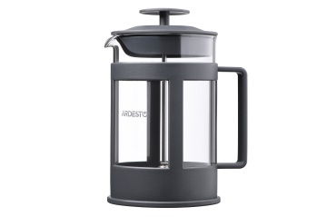Френч-прес ARDESTO Fresh, 800мл, боросилікатне скло, пластик, прозорий, сірий (AR1008GF)