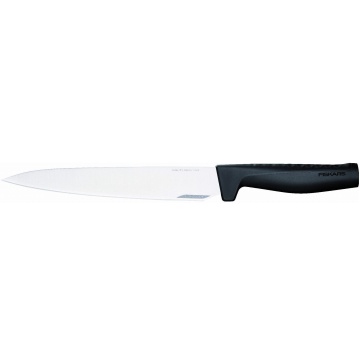 Кухонний ніж для м'яса Fiskars Hard Edge, 21.6см, нержавіюча сталь, пластик, чорний (1051760)